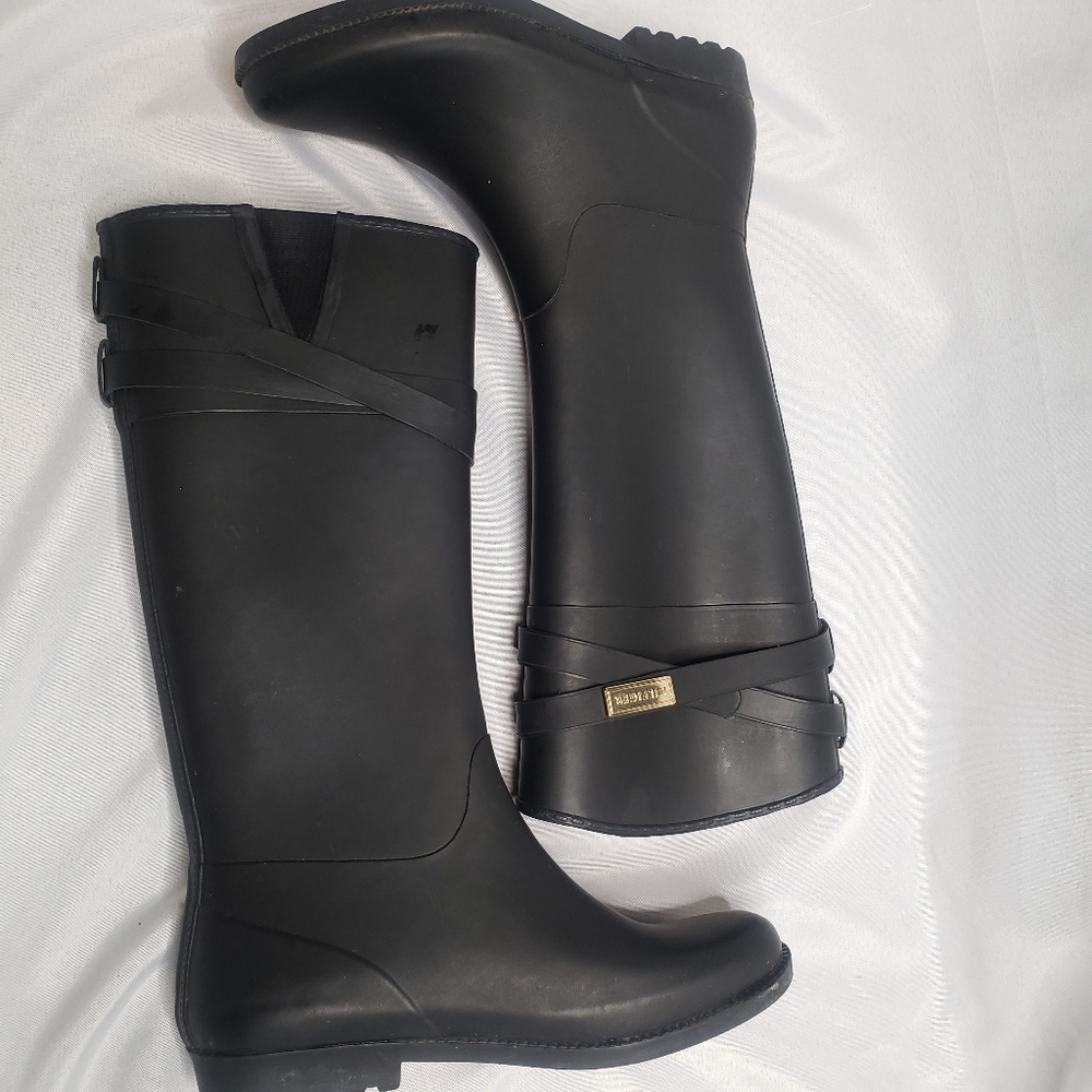 Tommy Hilfiger Women's Coree Black Rain Boots - Picture 12 of 12